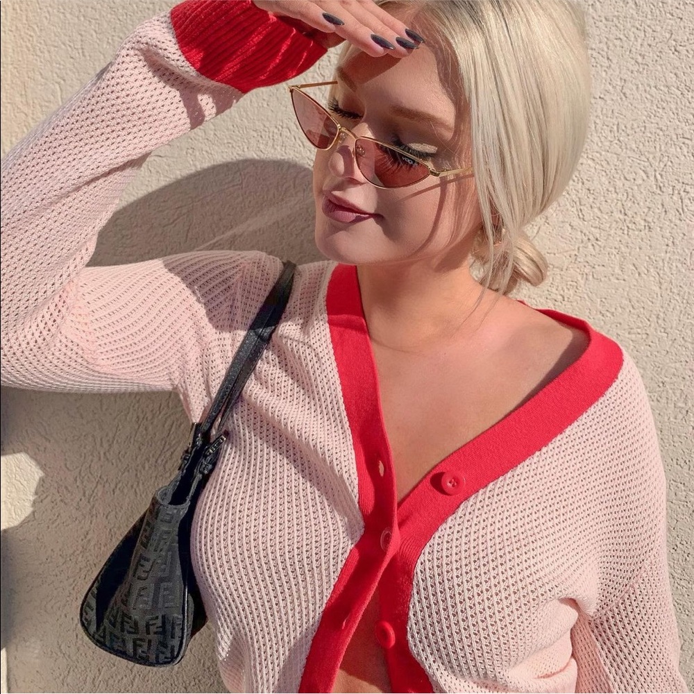 Lulu’s Meriwether Blush Pink Loose Knit Cardigan